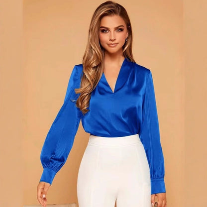 Lila | Elegant Loose Satin Blouse