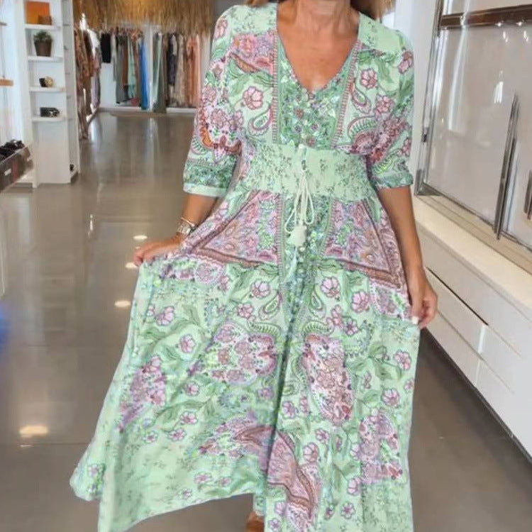 ARISSA I BOHO-MAXIKLEID