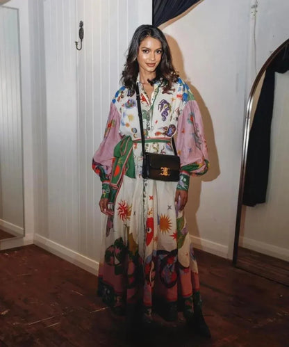 Kyla – Elegantes Maxikleid mit Bauchbedeckung