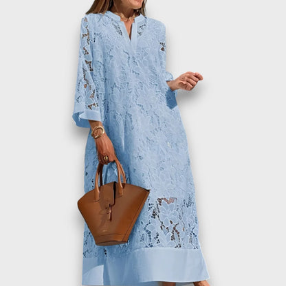 Ismee – Luftiges Kleid mit Print und kurzen Ärmeln