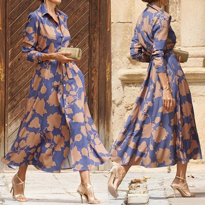 HILDEGARD I VINTAGE-KLEID MIT GÜRTEL