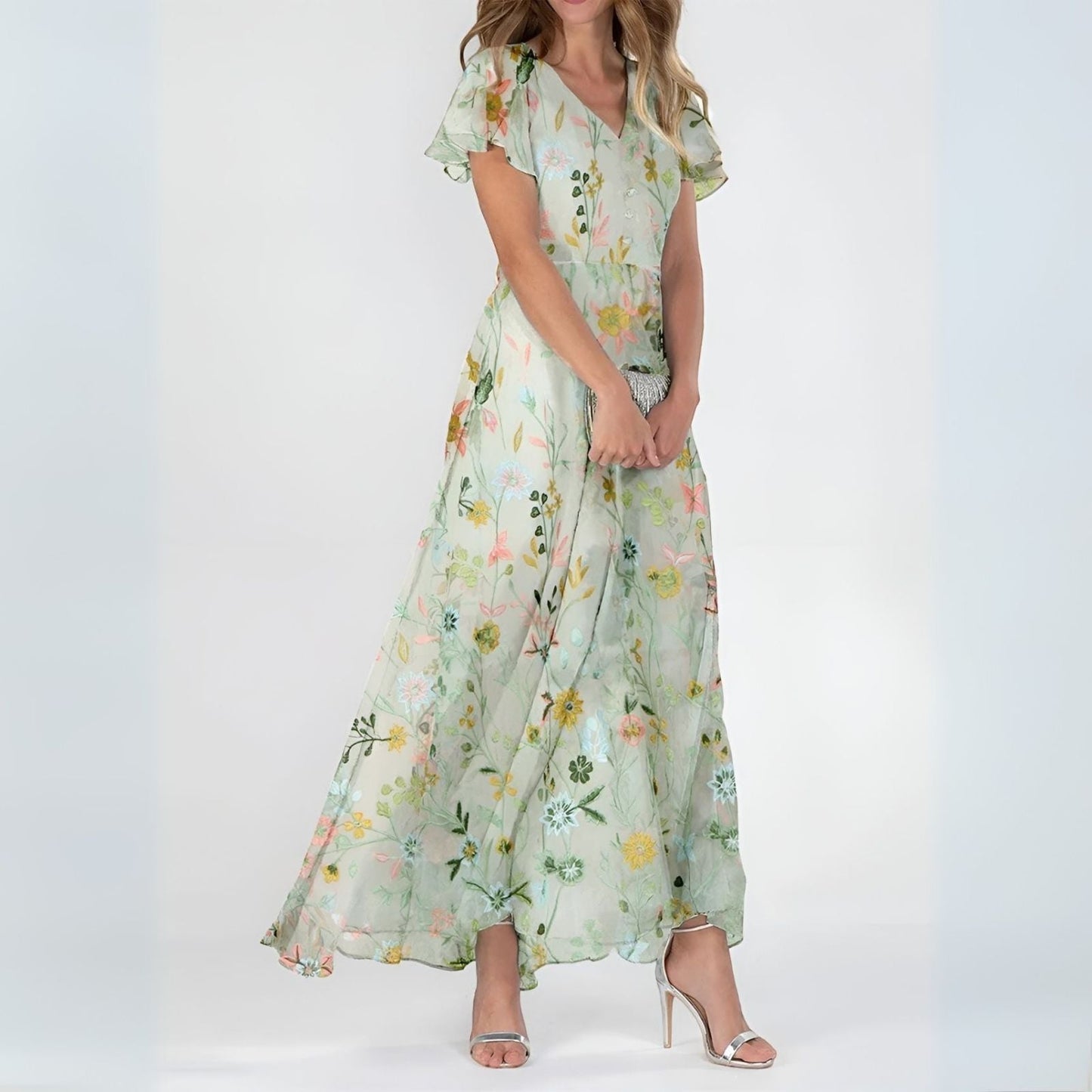 AMBER I GERAFFTES BLUMENKLEID