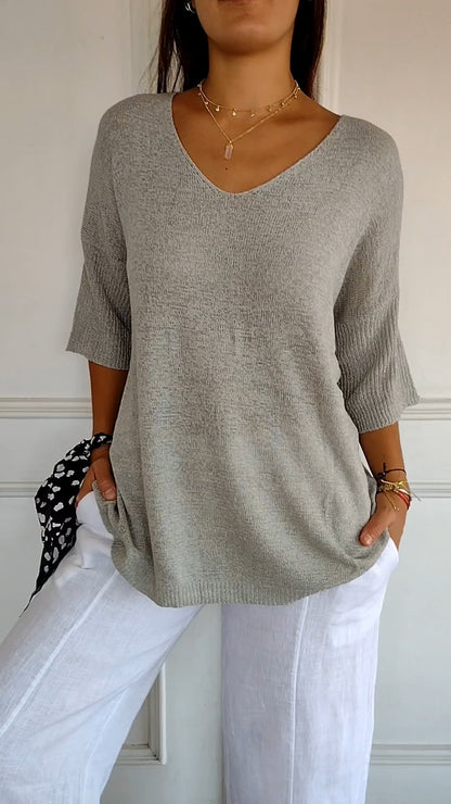 Nora | Chic V-Neck Top