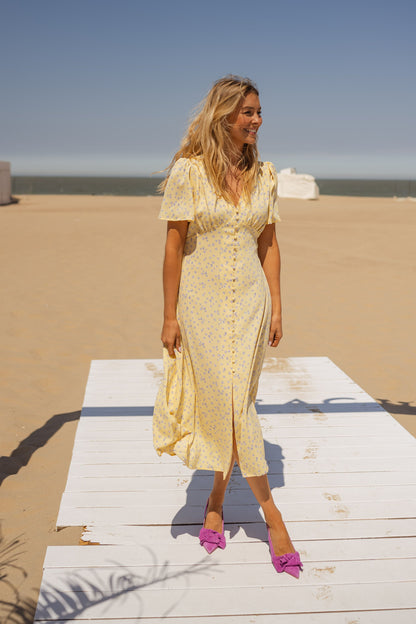 DIANA I GEBLÜMTES SOMMER-MIDIKLEID