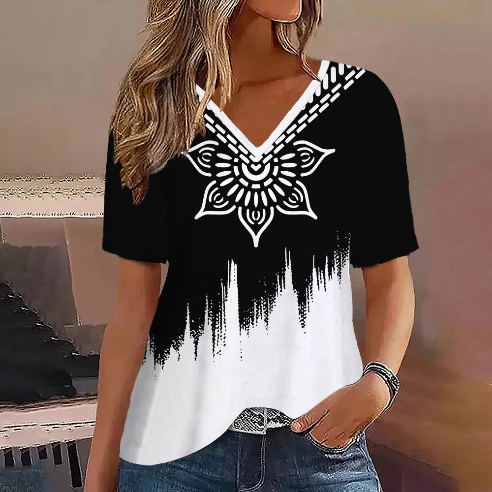 MARITA I ELEGANTE V-AUSSCHNITT BLUSE