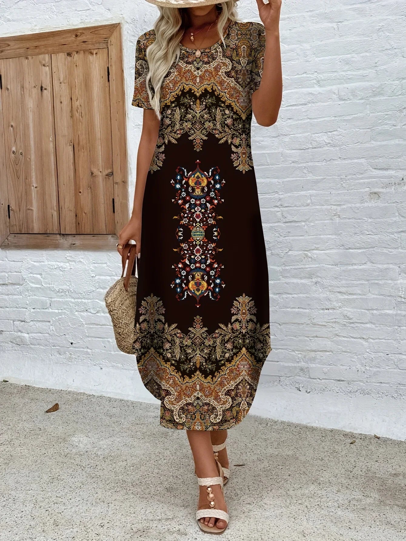 LENA I MAXIKLEID MIT ETHNO-PRINT