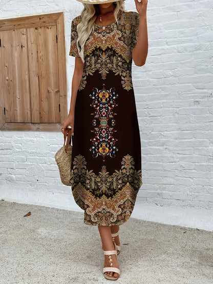 LENA I MAXIKLEID MIT ETHNO-PRINT
