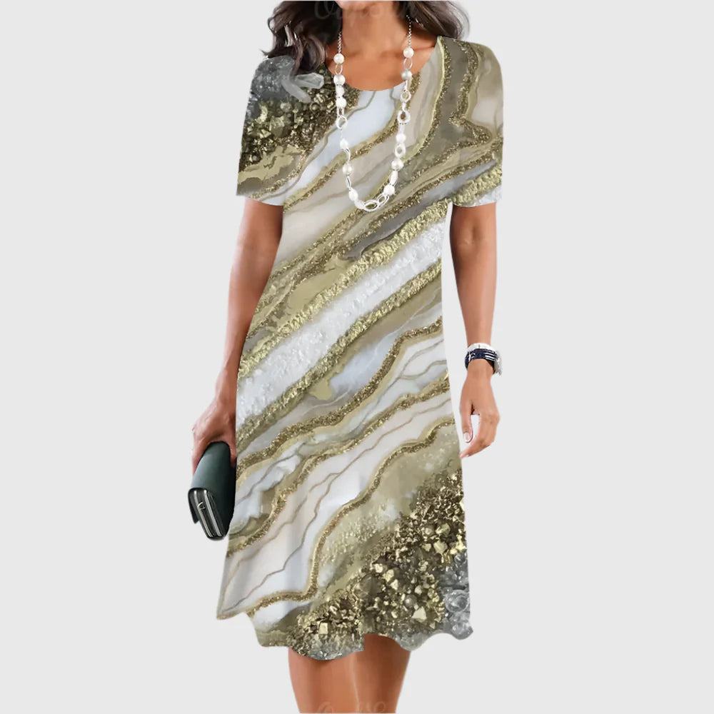 LIMANDE I VINTAGE-PRINT-KLEID