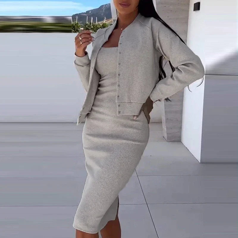 Cynthia™ — Enganliegendes Zweiteiliges Bodycon-Set