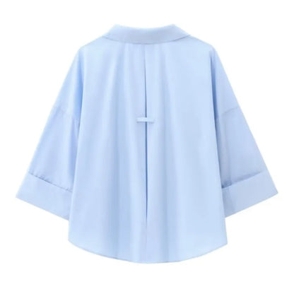 EUSEBIA I ELEGANTE V-AUSSCHNITT-BLUSE