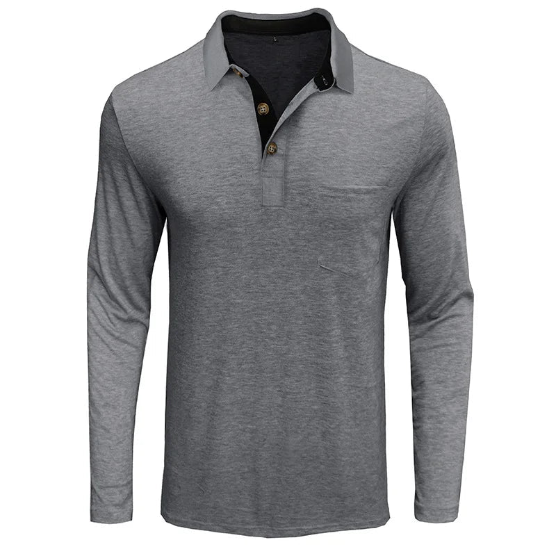 GEBHARD I MODISCHES LANGÄRMELIGES POLOSHIRT