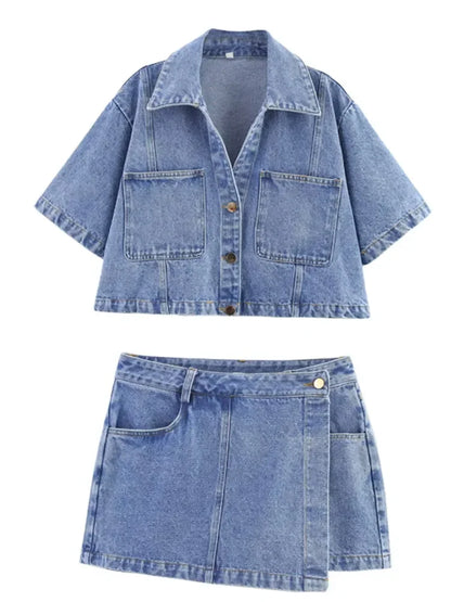 FLORINA I KURZGESCHNITTENE DENIMSET