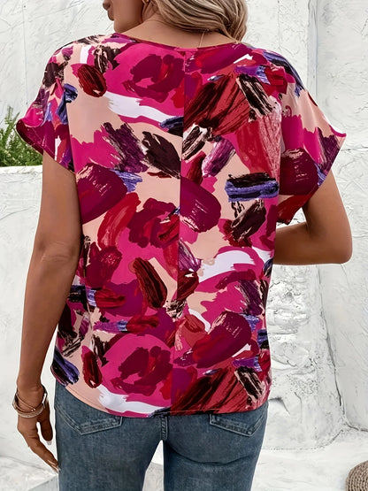 TRUDY I LÄSSIGE BLUSE MIT MUSTER