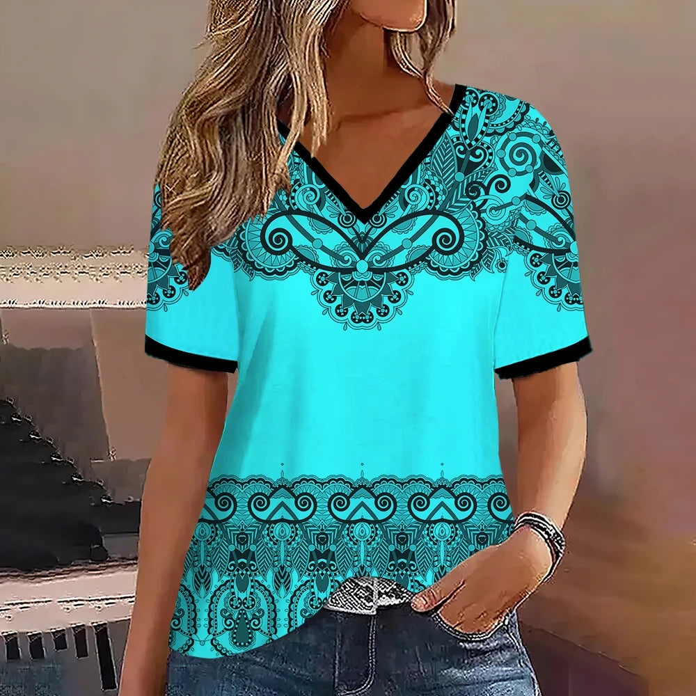 MARITA I ELEGANTE V-AUSSCHNITT BLUSE