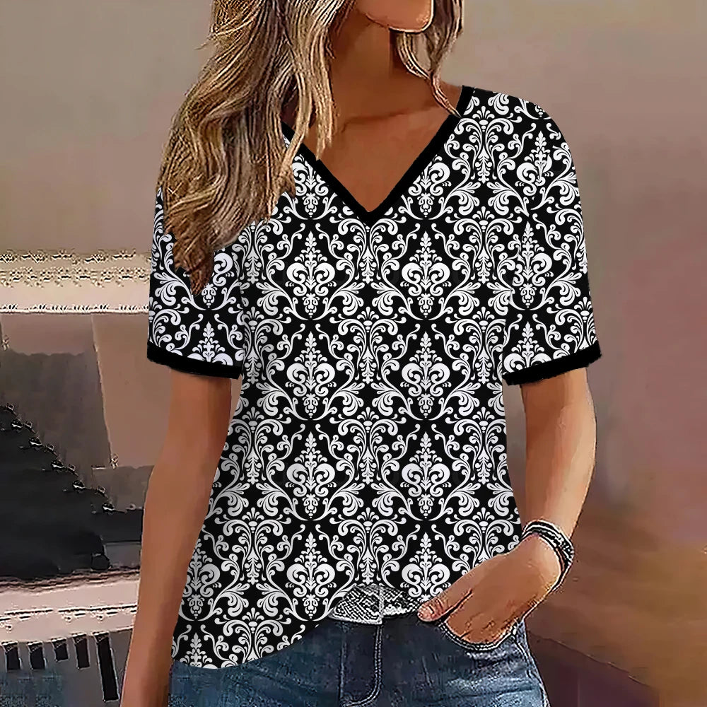 MARITA I ELEGANTE V-AUSSCHNITT BLUSE