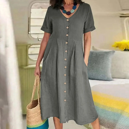 LUTTRAUD I BEQUEMES BUTTON-DOWN-KLEID