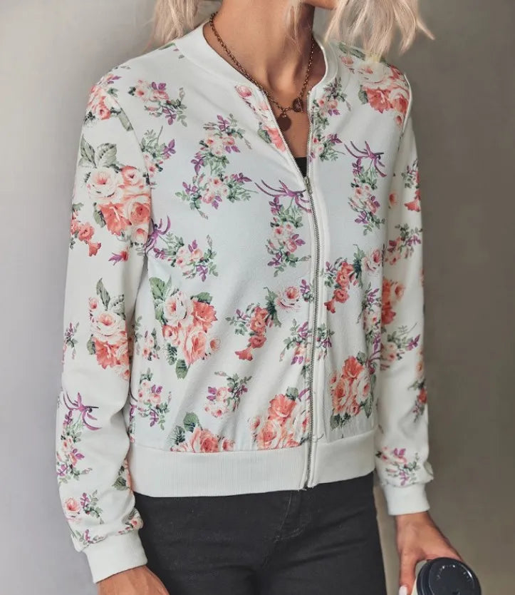 HAZEL I BOMBERJACKE MIT BLUMENPRINT