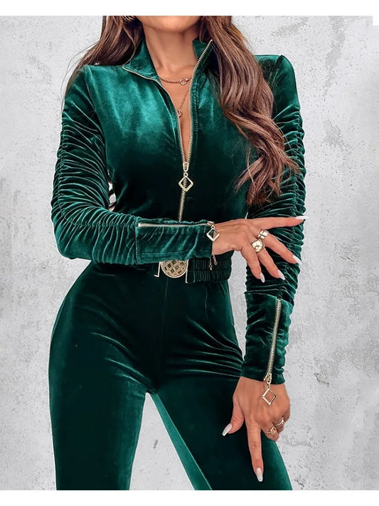 BEATRICE I ELEGANTER SAMTENER JUMPSUIT