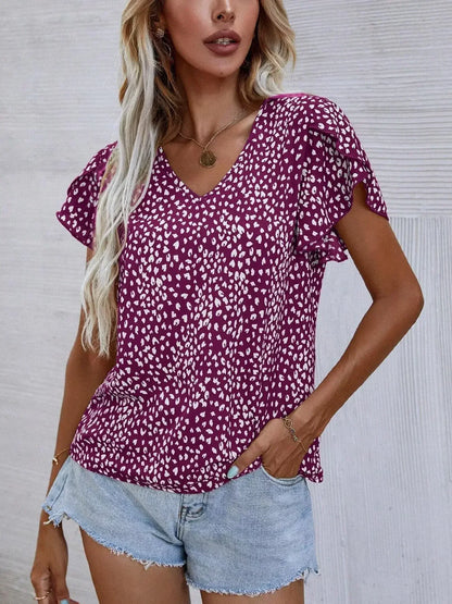 CASSIDY I BLUSE MIT ABSTRAKTEM PRINT