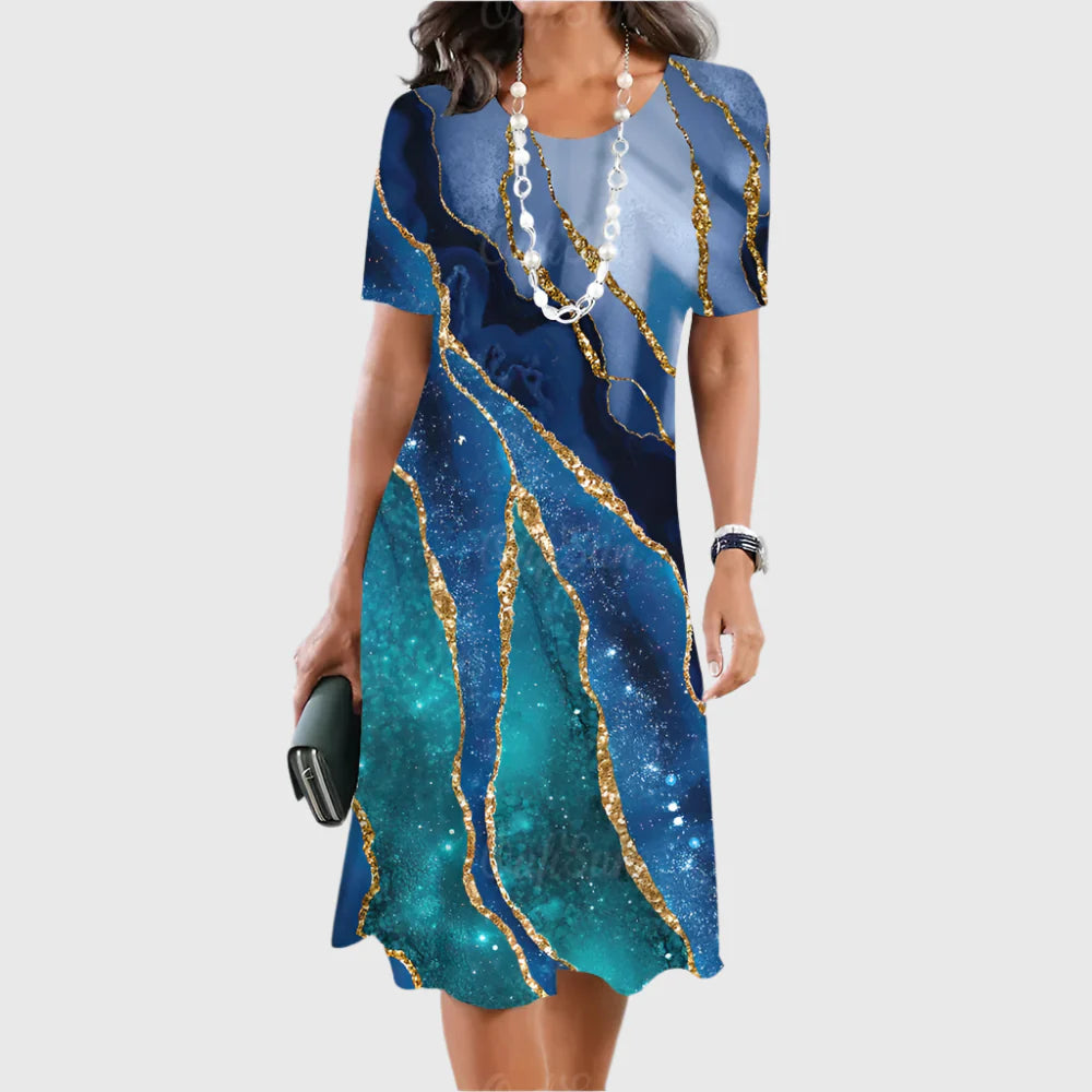 LIMANDE I VINTAGE-PRINT-KLEID