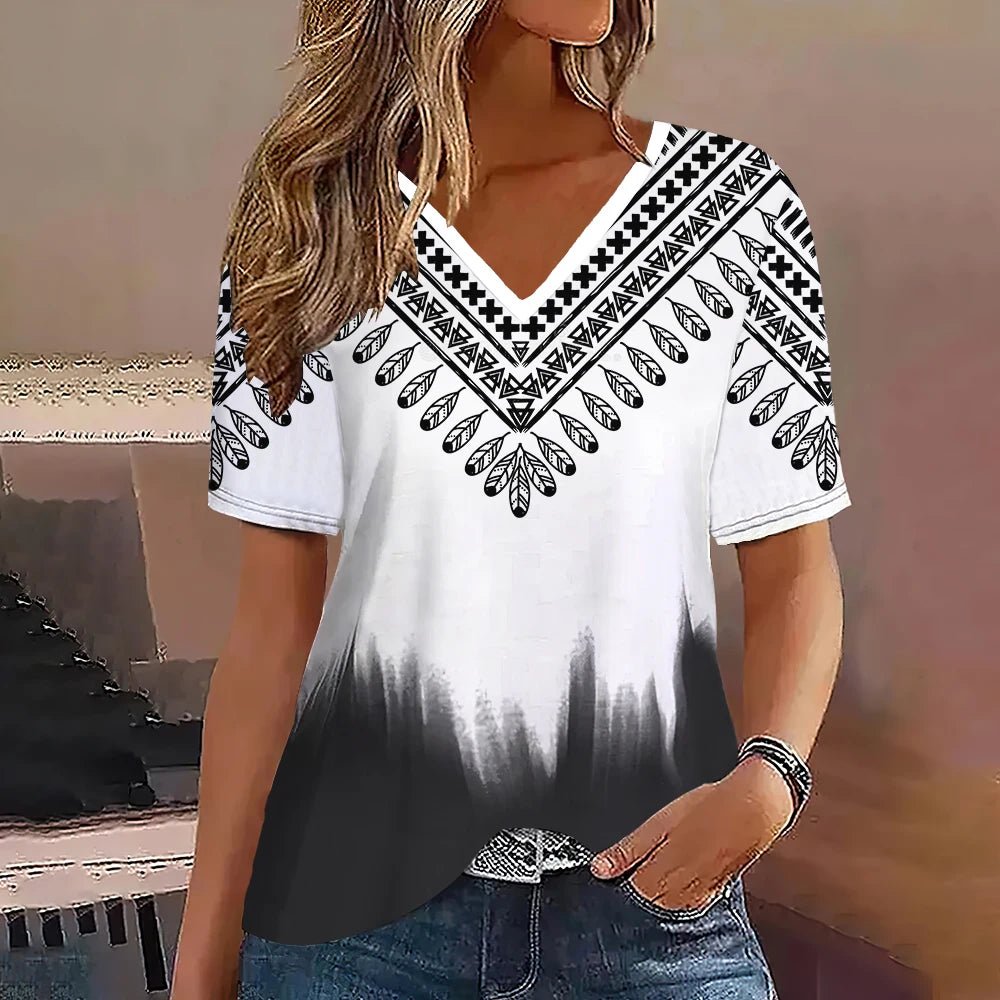 MARITA I ELEGANTE V-AUSSCHNITT BLUSE