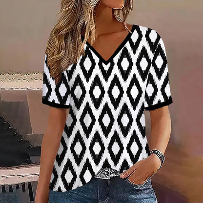 MARITA I ELEGANTE V-AUSSCHNITT BLUSE