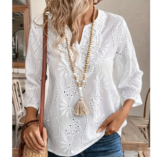 GISLA I VIELSEITIGE BLUSE MIT ÖSEN