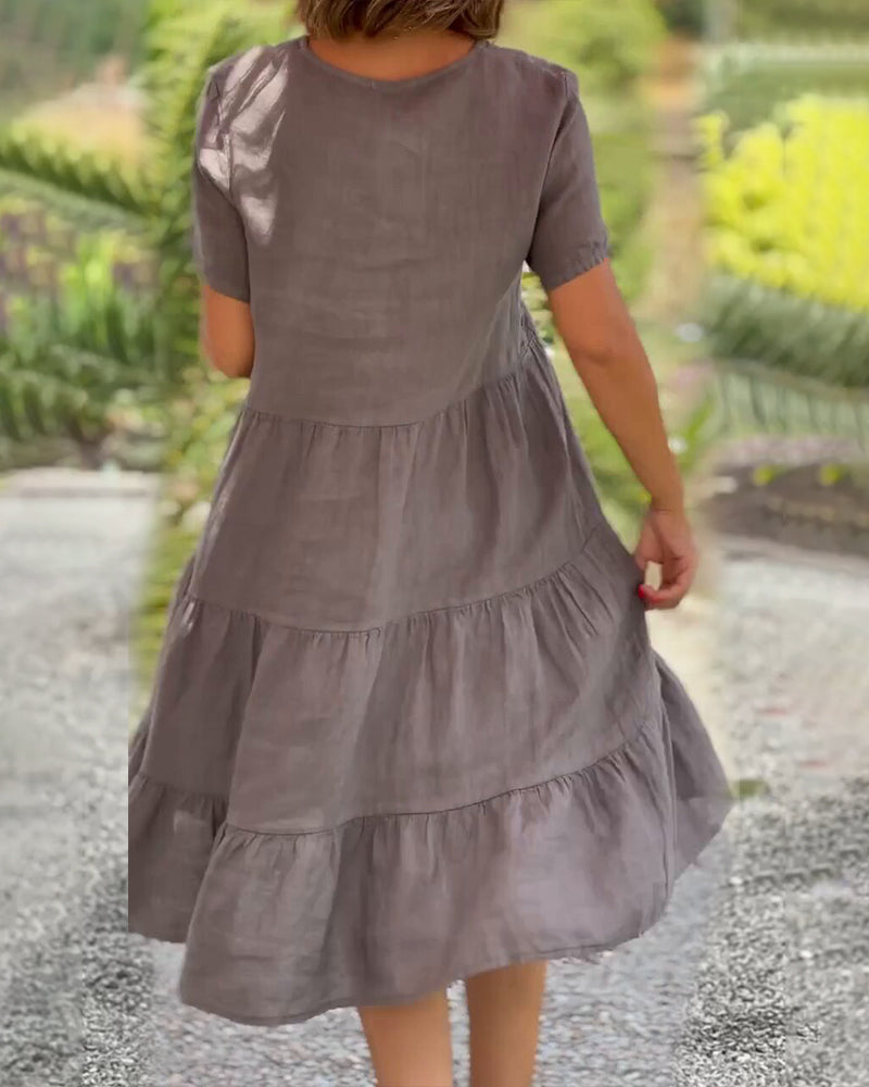Elodie – Leinen-Cotton Kleid