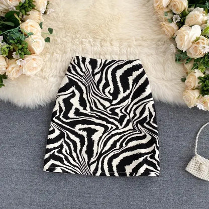 ULLA I MINIROCK MIT ZEBRADRUCK