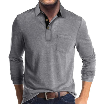 GEBHARD I MODISCHES LANGÄRMELIGES POLOSHIRT