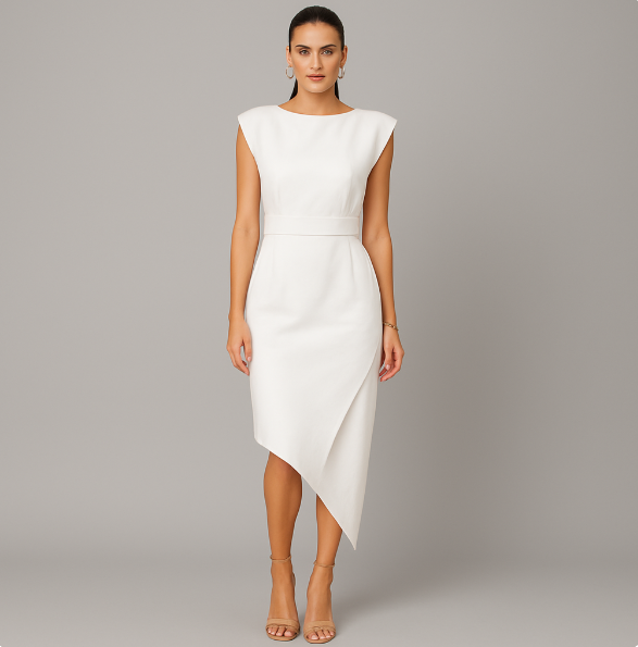 PAULA I ELEGANTES GEOMETRISCHES KLEID