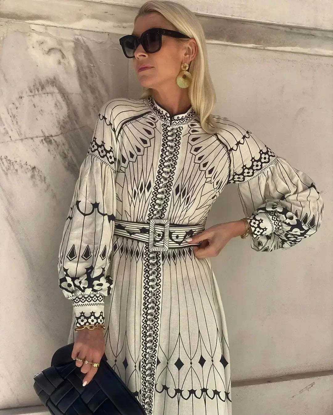 MIRABEL I ELEGANTES RETROKLEID MIT PRINT