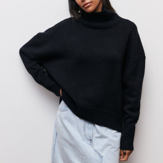 EVELINE I ROLLKRAGEN-STRICKPULLOVER