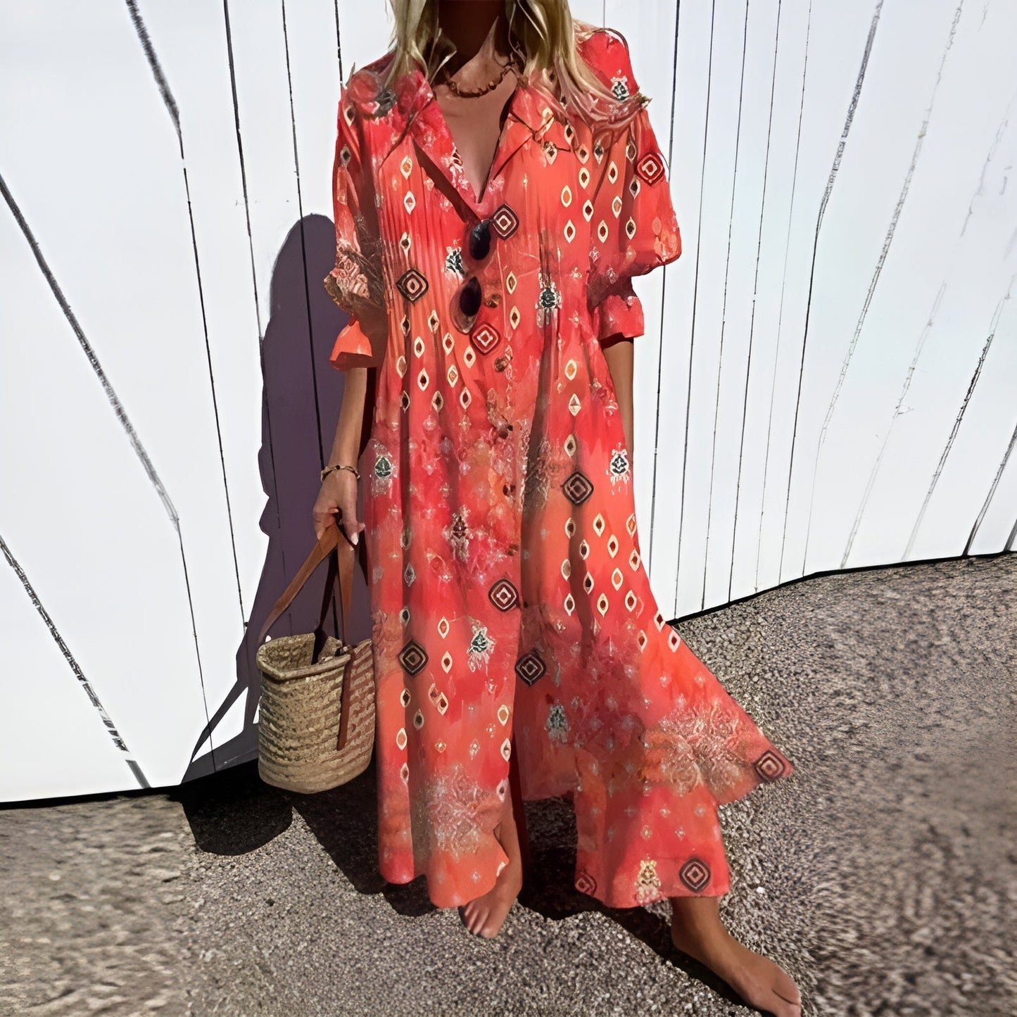 HEIDI I MAXIKLEID MIT VINTAGE-PRINT