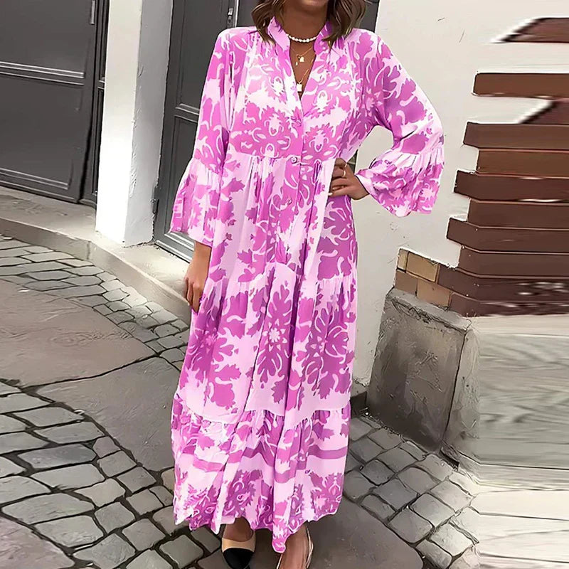 AVIELLE I BEDRUCKTES BOHO-MAXIKLEID