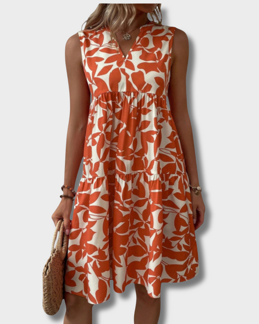 SERAPHINE I ÄRMELLOSES GEBLÜMTES KLEID