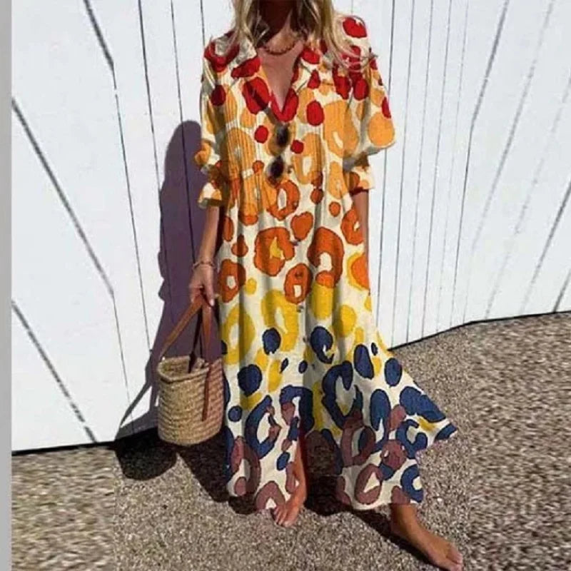 CASSIDY I BOHO PUFFÄRMEL MAXI KLEID