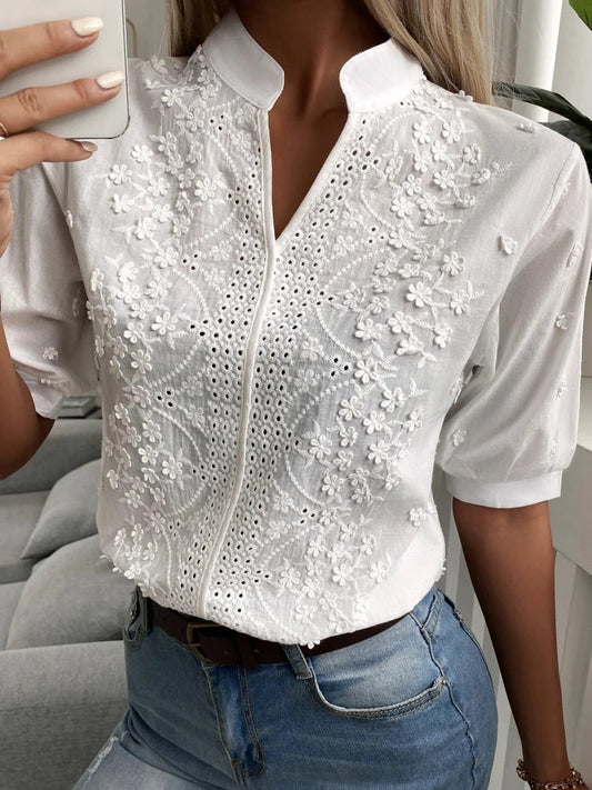 IDELHILD I BLUSE MIT ELEGANTER STICKEREI