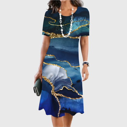 LIMANDE I VINTAGE-PRINT-KLEID