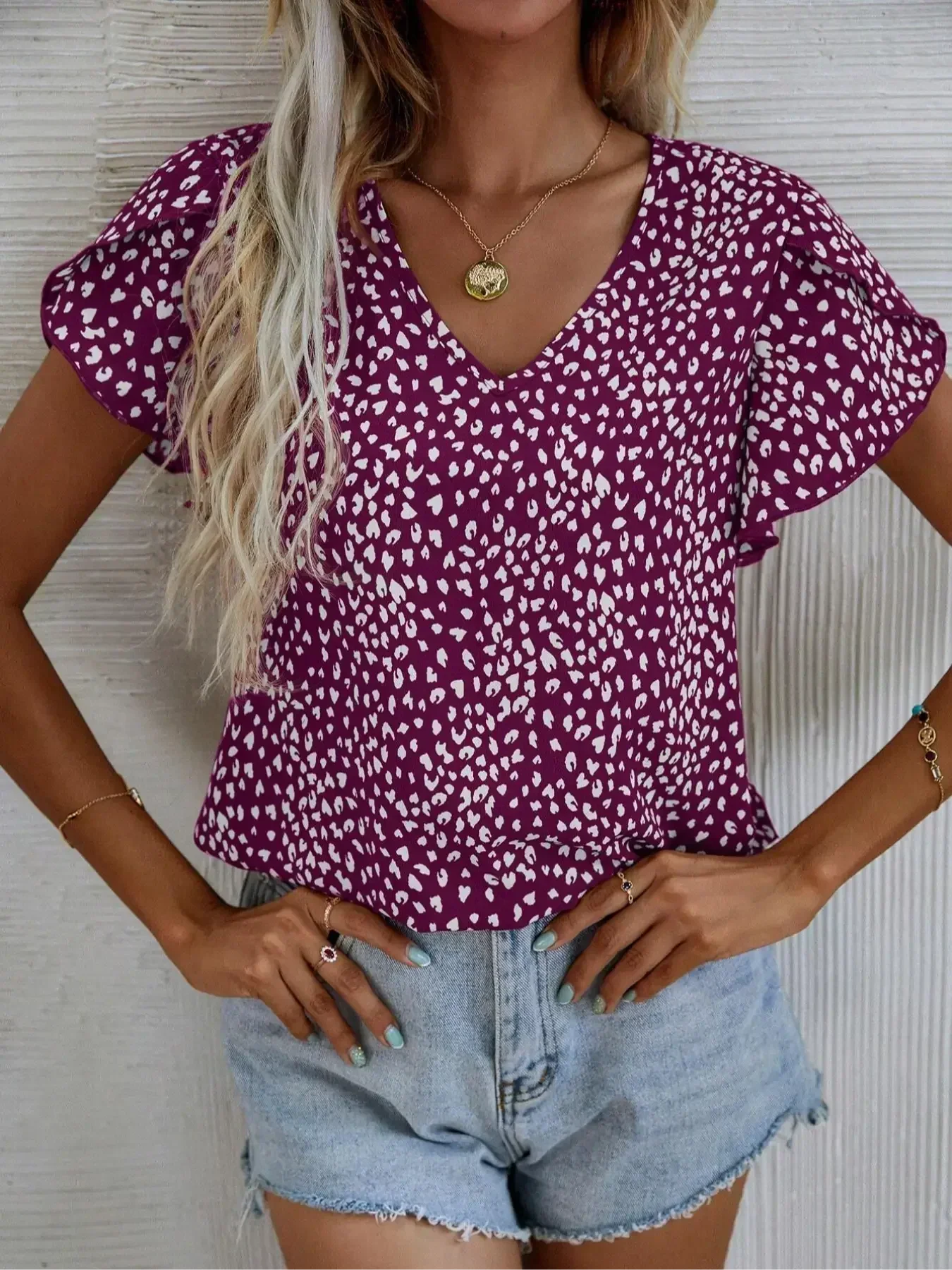 CASSIDY I BLUSE MIT ABSTRAKTEM PRINT