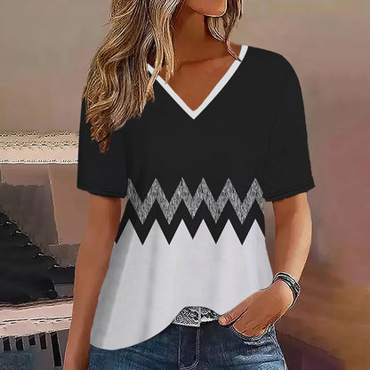 MARITA I ELEGANTE V-AUSSCHNITT BLUSE