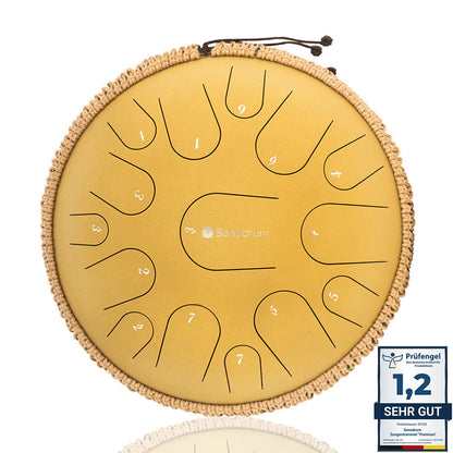 Sonodrum Zungentrommel - "Premium" - Handgefertigt - 35,5cm - 15 Zungen - C-Dur