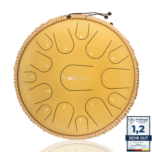 Sonodrum Zungentrommel - "Premium" - Handgefertigt - 35,5cm - 15 Zungen - C-Dur