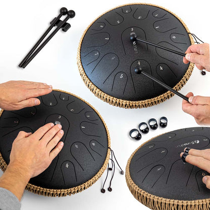 Sonodrum Zungentrommel - "Premium" - Handgefertigt - 35,5cm - 15 Zungen - C-Dur
