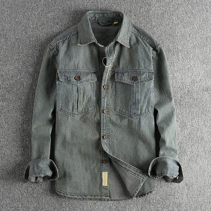 VOLKER I LANGARMHEMD AUS DENIM