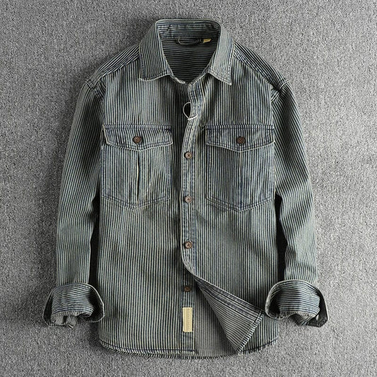 VOLKER I LANGARMHEMD AUS DENIM