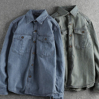 VOLKER I LANGARMHEMD AUS DENIM