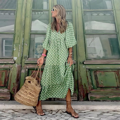 MABEL I LUFTIGES MAXIKLEID MIT GEOMETRISCHEM PRINT
