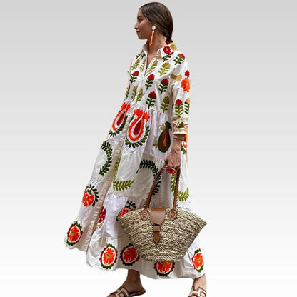 FLORENTINA I BEDRUCKTES MAXIKLEID