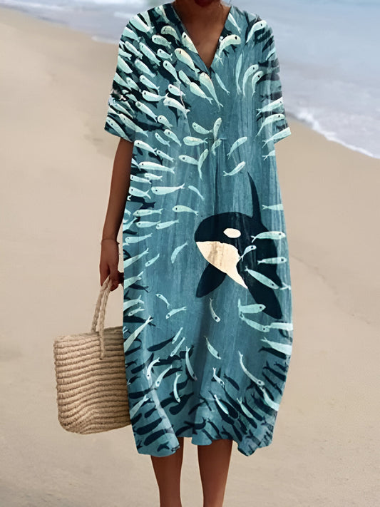 BEAUNA I MEHRFARBIGES SOMMER-MAXIKLEID